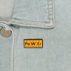 ✨New Oz Enamel Pin POWER Scientists for Science Periodic Table Elements Orange✨